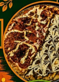 Pizza artesanal do D'Família com borda recheada